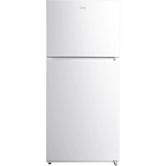Midea - 21 CF Top Mount Refrigerator, Glass Shelves, Ice Maker Ready, ESTAR - MRT21D3BWW