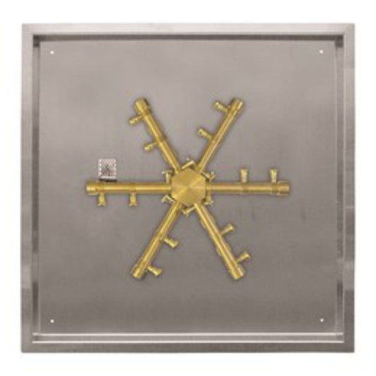 Firegear - 26" Pro Series Square Drop-In Pan Propane Fire Pit Burner Kit - FPB-26SPSBR21TPSI-P