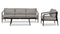 Harmonia Living - Olio 3 Piece Sofa Set - Black/Carbon | OLIO-BK-CO-SET130