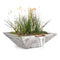 The Outdoor Plus - 24" Maya Wood Grain Planter & Water Bowl - OPT-24SWGPW