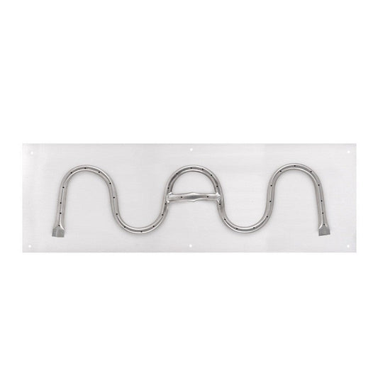 The Outdoor Plus - 72 Inch x 12 Inch Rectangular Flat Pan and 60 Inch Stainless Steel Switchback Burner - OPT-RFSB1272