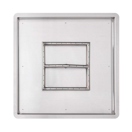 The Outdoor Plus - 24" x 24" Square Drop-in Pan & 18" Square Stainless Steel Burner - NG, LP - OPT-PBS24