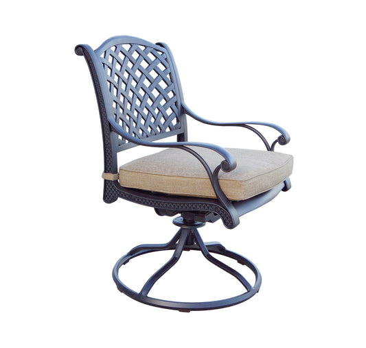 Darlee - Nassau Patio Swivel Rocker Chair with Cushion (Set of 2) - DL13-5-2