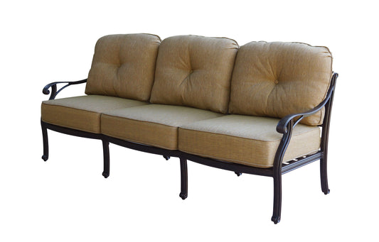 Darlee - Nassau 4-Piece Patio Sofa Conversation Set with Cushions and 21 x 42'' Rectangular Coffee Table - DL603-4PCS-60B