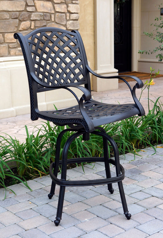 Darlee - Nassau Patio Swivel Bar Stool with Cushion (Set of 2) - DL13-7-2