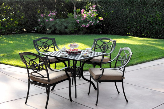Darlee - Ten Star 5-Piece Patio Dining Set with Cushions and 36'' Square Dining Table - DL503-5PC-30I