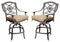 Darlee - Ten Star Patio Counter Height Swivel Bar Stool with Cushion (Set of 2) - DL503-7CH-2