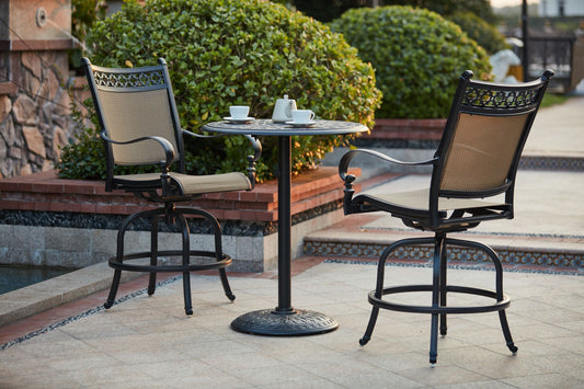 Darlee - Mountain View Patio Counter Height Swivel Bar Stool (Set of 2) - 201610-7CH-2