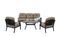 Darlee - Nassau 4-Piece Patio Sofa Conversation Set with Cushions and 21 x 42'' Rectangular Coffee Table - DL603-4PCS-60B