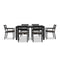 Harmonia Living - Pacifica Classic 6 Seat Rectangular Dining Set - Black | PAC-BK-SET533