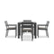 Harmonia Living - Pacifica Classic 4 Seat Square Dining Set - Slate | PAC-SL-SET510