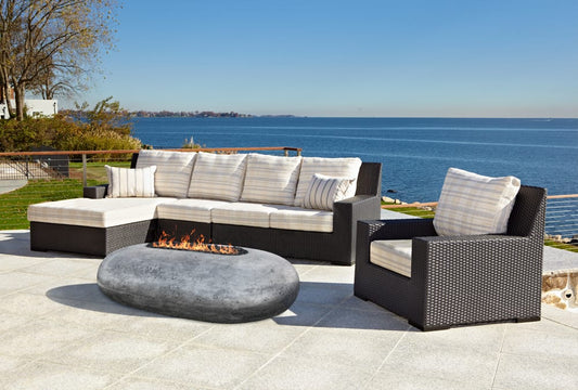 Prism Hardscapes - 56" Pebble 65,000 BTU NG/LP Fire Pit Bowl