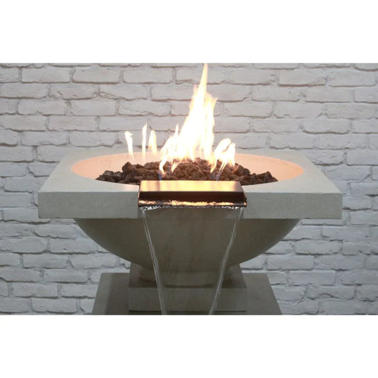 Prism Hardscapes - 29" Ibiza Concrete Fire Bowl NG/LP, Match Lit