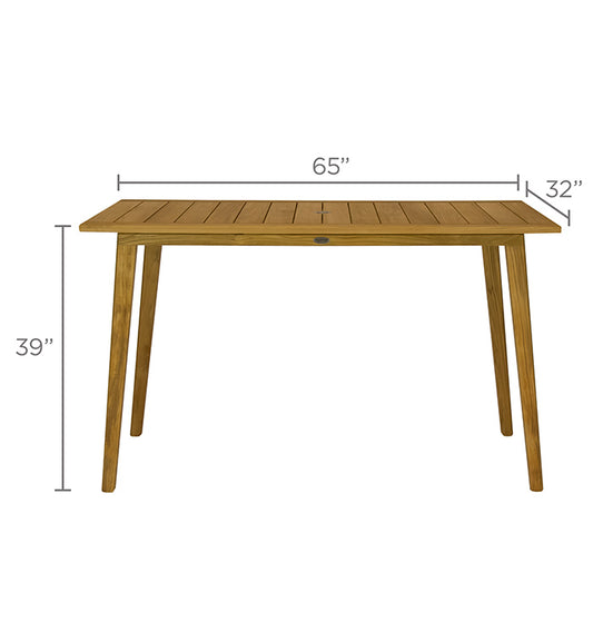 ADMIRAL BAR TABLE 32" X 65" | ADBTT65