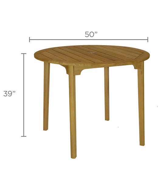 Royal Teak Collection Teak Admiral Bar Table 50 Round - ADBT50