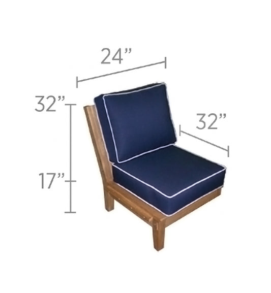 Royal Teak Fabric Collection Miami Sectional Insert – MIAINS