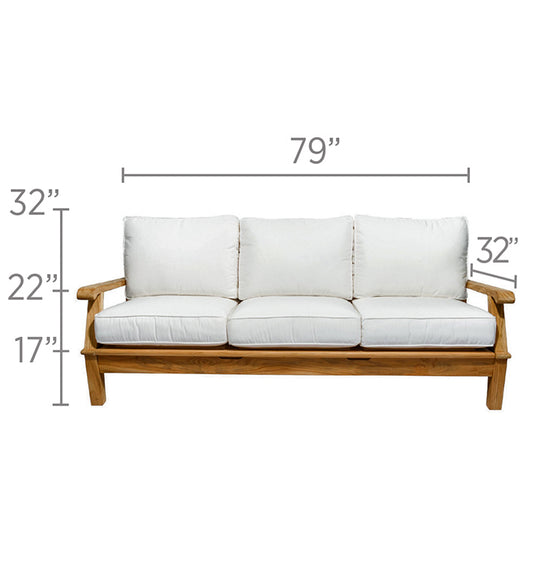 Royal Teak Collection Miami 3 Seater Sofa - MIA3