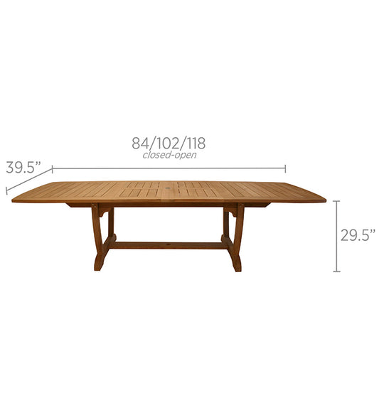 Royal Teak Collection Small Gala Expansion Table – GALA64