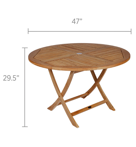 Royal Teak Collection Large Sailor Round Folding Table – SFR47