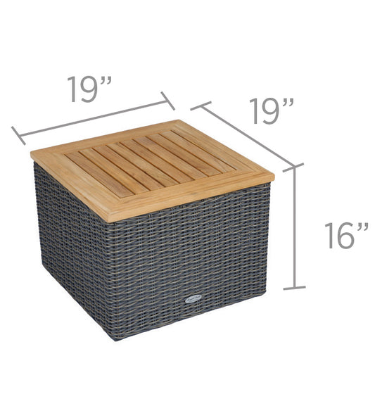 Royal Teak Collection Sanibel Wicker Side Table – SBST