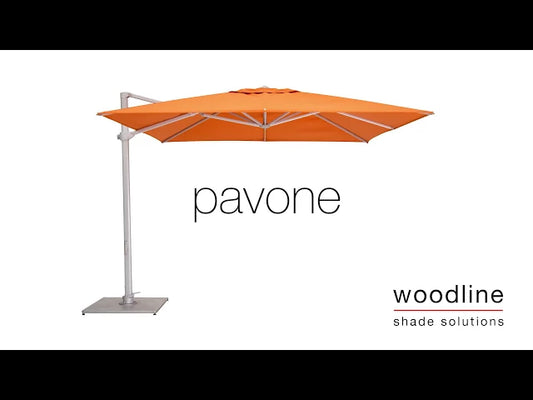 Woodline - 9.8’ X 13.1’ Pavone Rectangular Cantilever Umbrella with Grip Handle - PA34REA