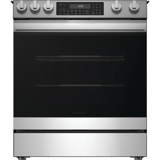 Sharp - 6.3 CF / 30" Electric Slide-In Range, Convection, AirFry - SSR3065JS
