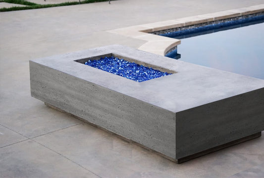 Prism Hardscapes - 80" Tavola 5 65,000 BTU NG/LP Rectangular Fire Pit Table
