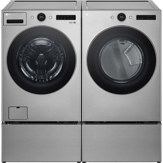 LG - 4.5 CF Front Load Washer (WM5500HVA) & 7.4 CF Gas Dryer (DLGX5501V) - WM5500HVA-G-KIT