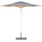 Woodline - 8’ Square Pulley Lift Umbrella, Aluminum/Eucalyptus - Easilift, Pacific, Elegance - SW25R