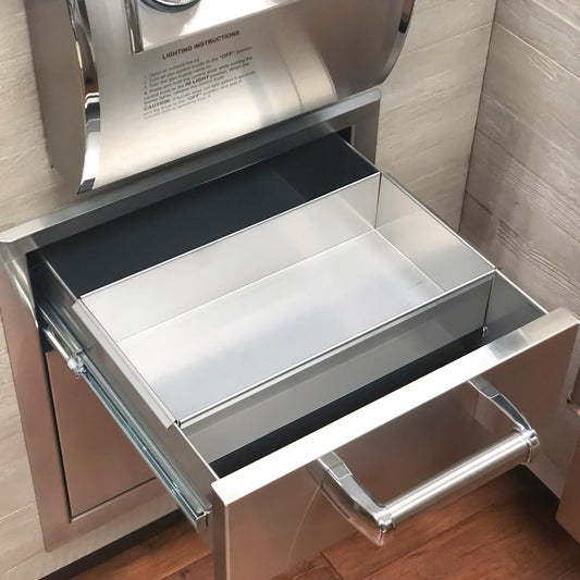 Fire Magic - Premium Flush 14-Inch Double Access Drawer With Soft Close - 53802SC