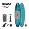 Aqua Marina - Beast (Aqua Splash) - Advanced All-around iSUP, 3.2m/15cm, with carbon/fiberglass hybrid PASTEL paddle and coil leash | BT-23BEP