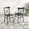 Crosley Furniture - Astrid 2Pc Indoor/Outdoor Metal Dining Chair Set Matte Black - 2 Chairs