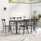 Crosley Furniture - Astrid 7 Pc Outdoor Metal Dining Set Matte Black - Dining Table & 6 Chairs