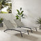 Crosley Furniture - Weaver 2Pc Outdoor Sling Chaise Lounge Set Light Gray/Matte Black - 2 Lounge Chairs