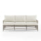 Crosley Furniture - Thatcher Outdoor Wicker Sofa Creme/Driftwood