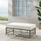 Crosley Furniture - Thatcher Outdoor Wicker Coffee Table Ottoman Creme/Driftwood