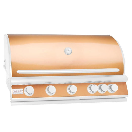 Blaze - Premium LTE 5 Burner Grill Skin & Control Panel Cover - Rose Gold / Copper | BLZ-5BSK-RG - PANEL COVER ONLY