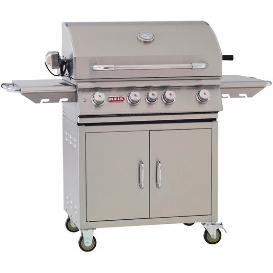 Bull Grills - 30-Inch 4-Burner Freestanding Propane OR Natural Gas Grill with Rear Infrared Burner