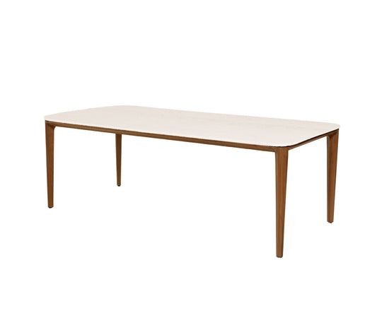 Cane-Line - Aspect dining table base, 82.7x39.4 - Teak, Aluminium - 50802T