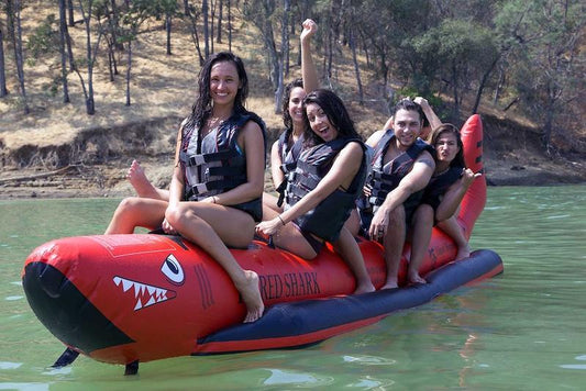 Red Shark "Elite Class" Banana Boat - 6 passenger Red Shark, 19' feet in-line seats - RSPVC-6