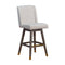 Armen Living - Stancoste Swivel Bar or Counter Stool in Grey Oak Wood Finish with Taupe Fabric - 840254332102
