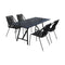 Armen Living - Koala and Clip 5 Piece Dining Set in Eucalyptus Wood and Metal with Rope - 840254332324