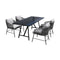 Armen Living - Koala and Calica 5 Piece Dining Set in Eucalyptus and Metal with Rope - 840254332355