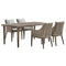 Armen Living - Silvana 5 Piece Gray Aluminum Outdoor Dining Set with Gray Fabric - 840254332935