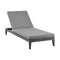 Armen Living - Argiope Outdoor Patio Adjustable Chaise Lounge Chair in Aluminum with Grey Cushions - 840254333017