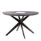 Armen Living - Sachi Outdoor Dark Eucalyptus Wood and Concrete Round Dining Table - 840254333352