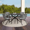 Armen Living - Sachi and Nabila Outdoor 5 Piece Dark Eucalyptus and Concrete Dining Set - 840254333376