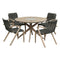 Armen Living - Sachi and Nabila Outdoor 5 Piece Light Eucalyptus and Concrete Dining Set - 840254333383