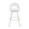 Armen Living - Lottech Swivel Counter or Bar Stool in Faux Leather and Metal - 840254335424
