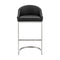 Armen Living - Atherik Bar or Counter Stool in Faux Leather and Metal - 840254335868